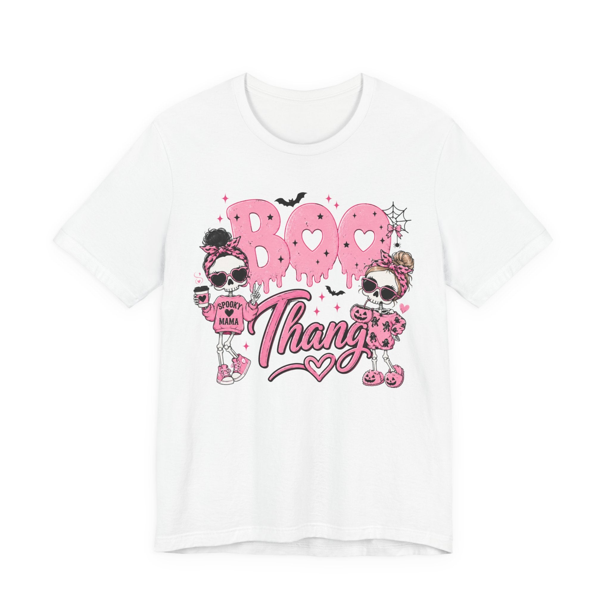 Boo Thang Halloween Tee — Cute Pink Ghost Girls Graphic T-Shirt