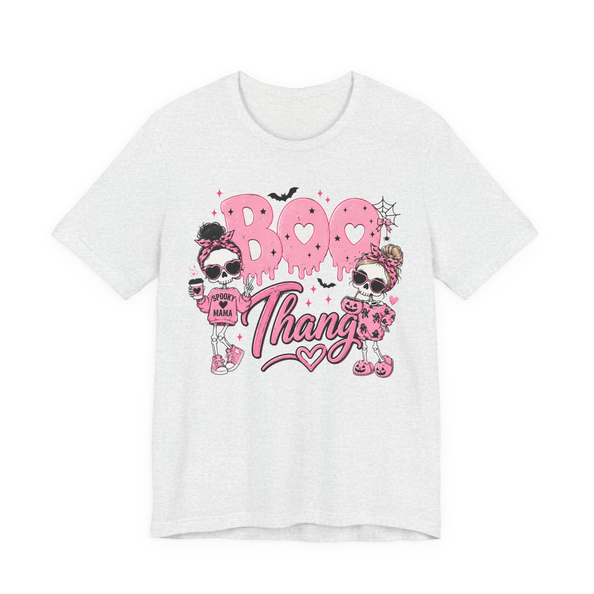 Boo Thang Halloween Tee — Cute Pink Ghost Girls Graphic T-Shirt
