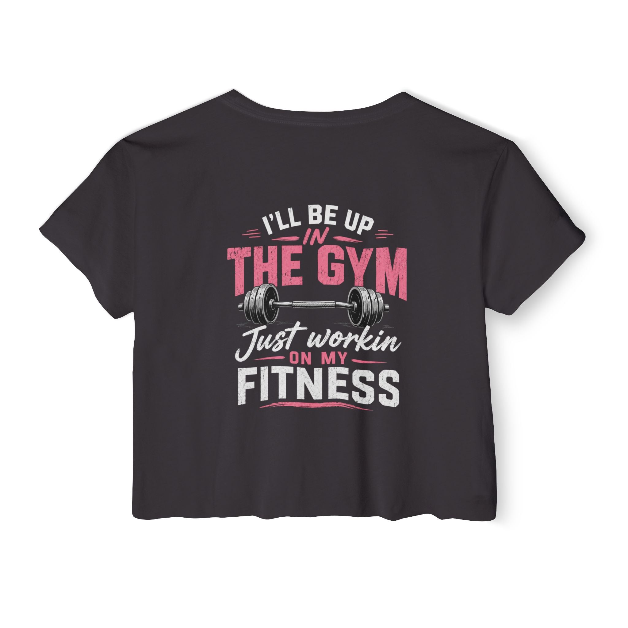 Women's Festival Crop Top — "So Delicious" Front & "I'll Be Up The Gym" Fitness Graphic Crop