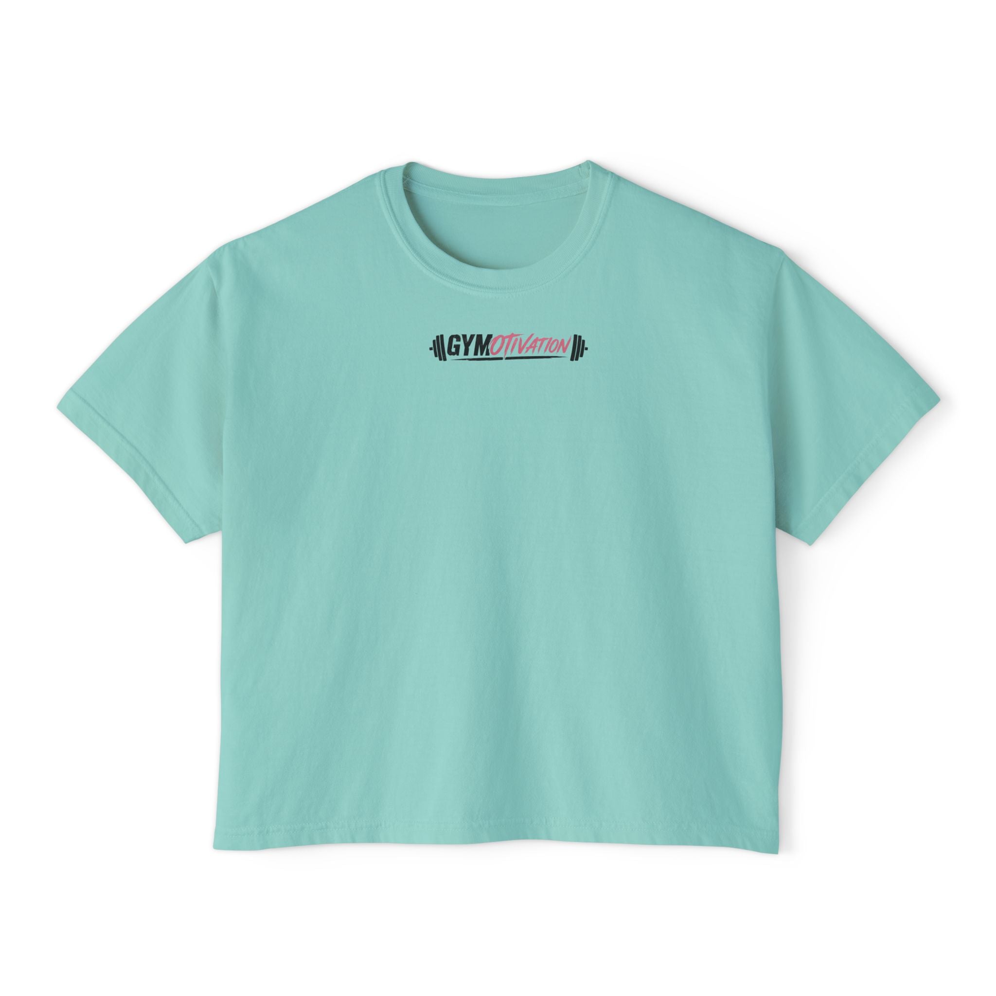 Everyday I'm Musclin' Women's Boxy Tee — Motivational Gym Crop Top (Back: "This is Your Sign — You Got This, Keep Going")