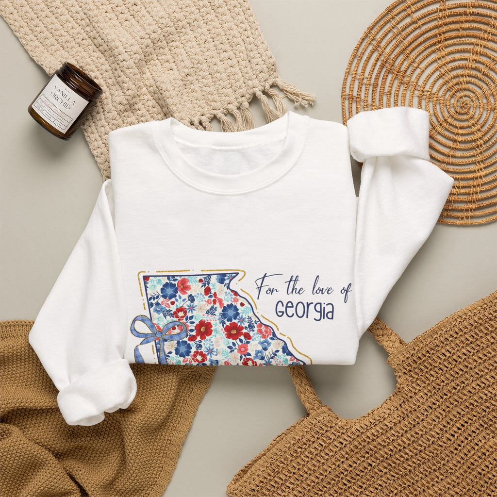 Georgia Floral Crewneck Sweatshirt — "For the Love of Georgia"