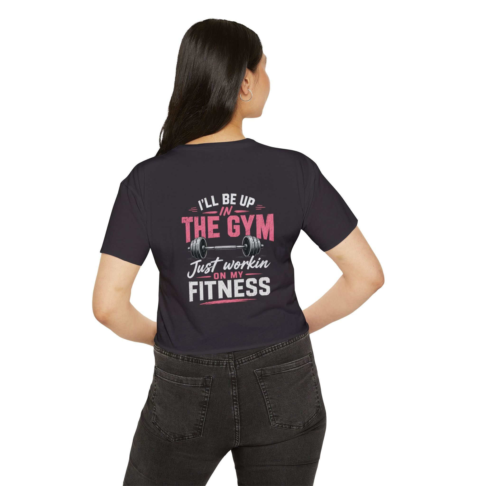 Women's Festival Crop Top — "So Delicious" Front & "I'll Be Up The Gym" Fitness Graphic Crop