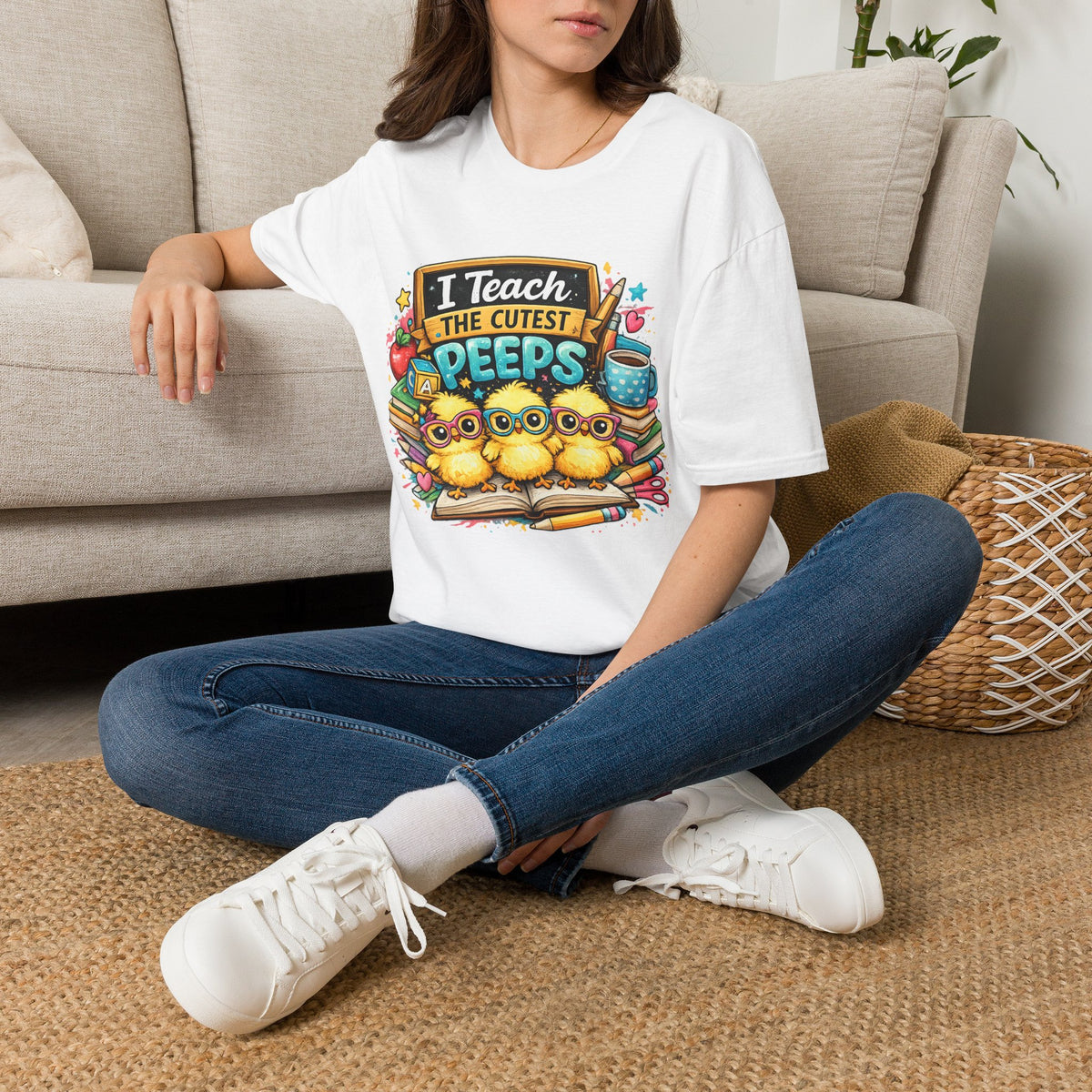 I Teach The Cutest Peeps Teacher T-Shirt — Cute Classroom Gift for Preschool & Elementary Teachers