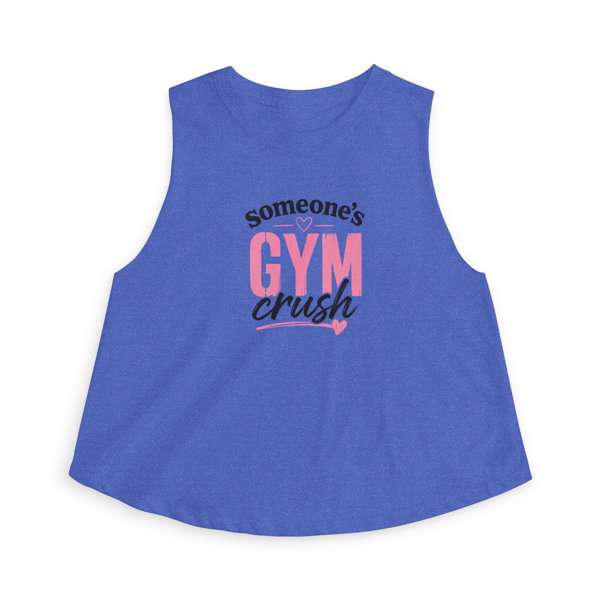 Women's Crop Top — "Someone's Gym Crush" Pink Fitness Muscle Tank