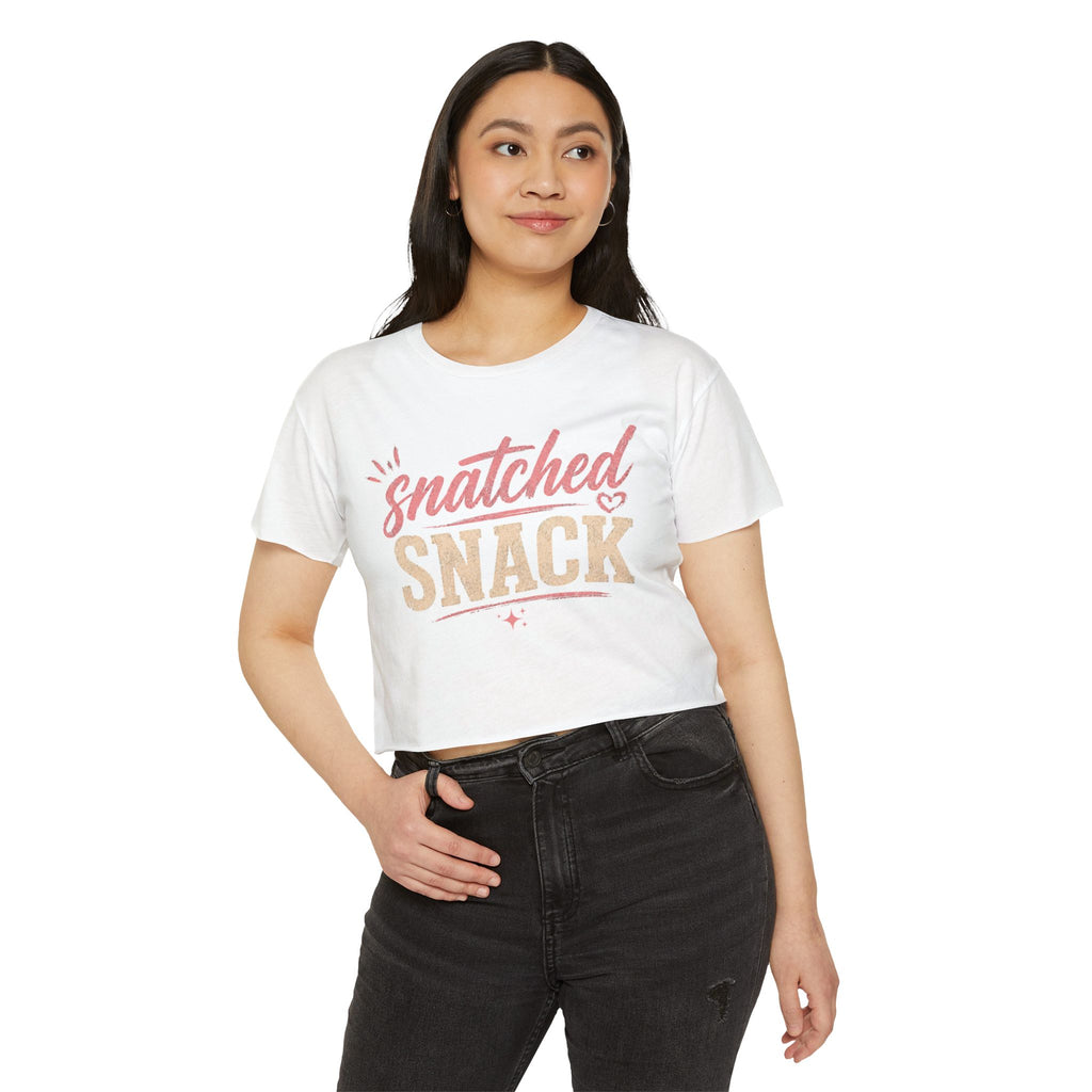 Snatched Snack Crop Top — Women's Festival Graphic Tee