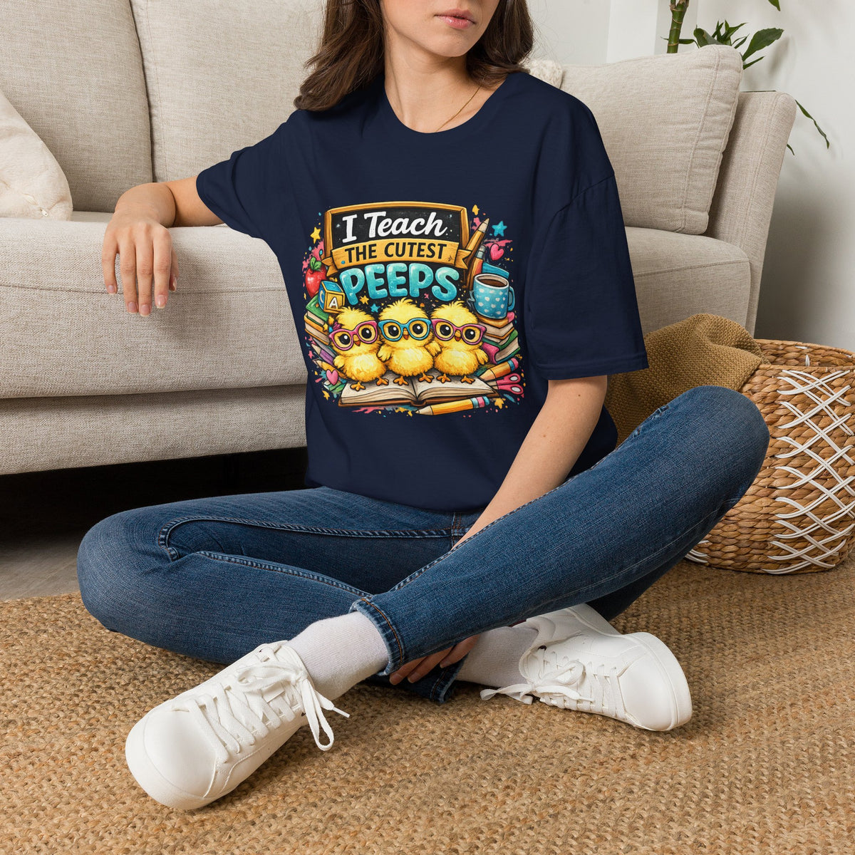 I Teach The Cutest Peeps Teacher T-Shirt — Cute Classroom Gift for Preschool & Elementary Teachers