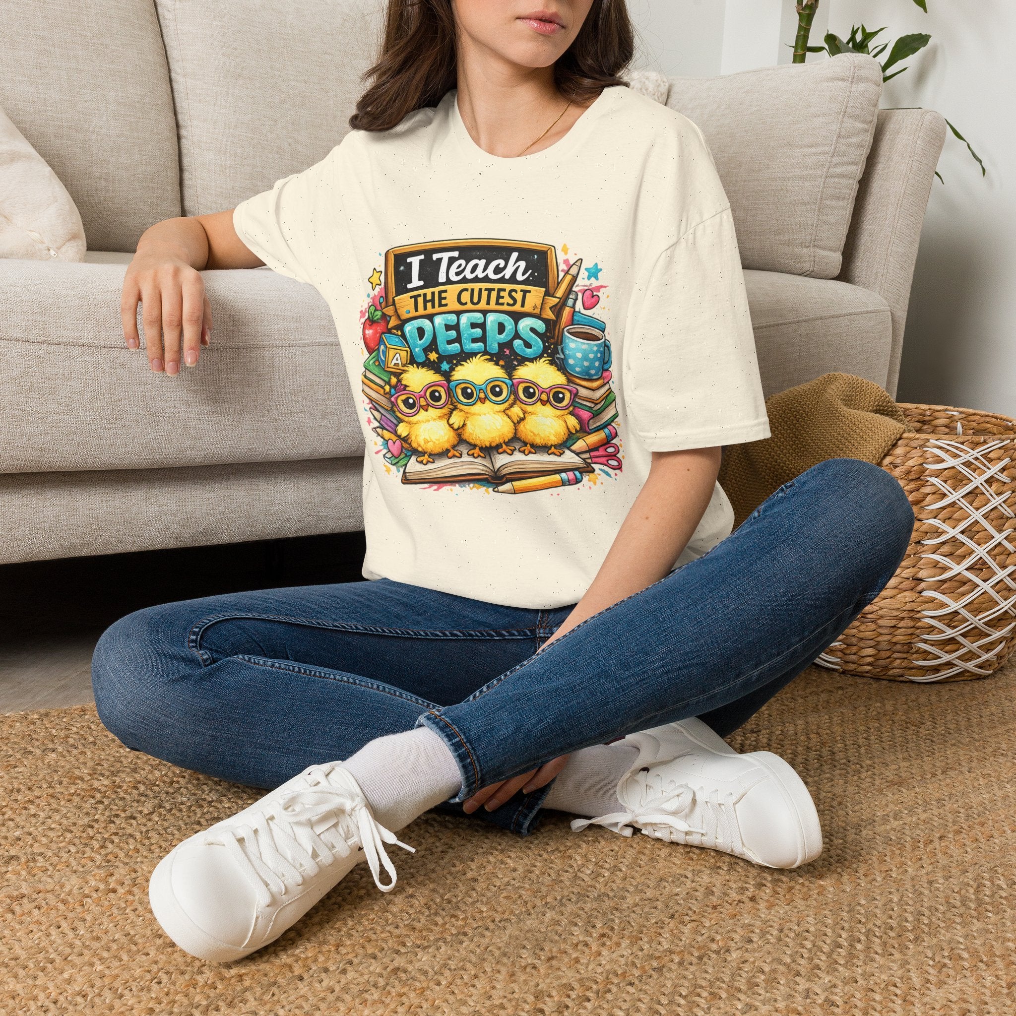 I Teach The Cutest Peeps Teacher T-Shirt — Cute Classroom Gift for Preschool & Elementary Teachers