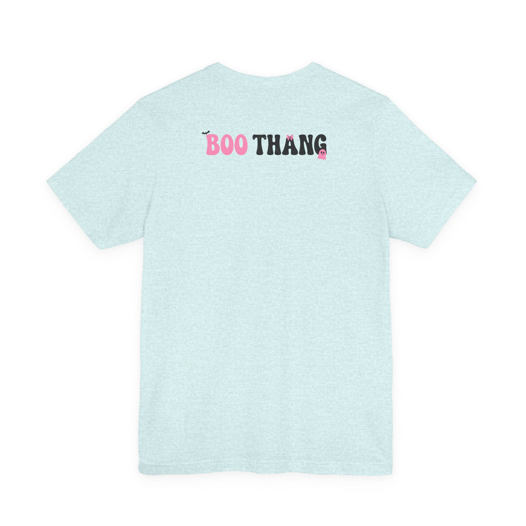 Boo Thang Halloween Tee — Cute Pink Ghost Girls Graphic T-Shirt