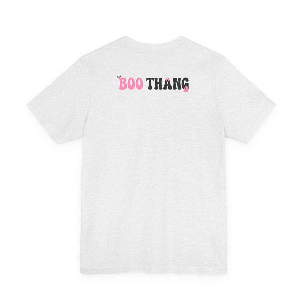 Boo Thang Halloween Tee — Cute Pink Ghost Girls Graphic T-Shirt
