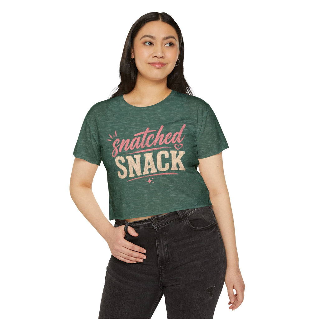 Snatched Snack Crop Top — Women's Festival Graphic Tee