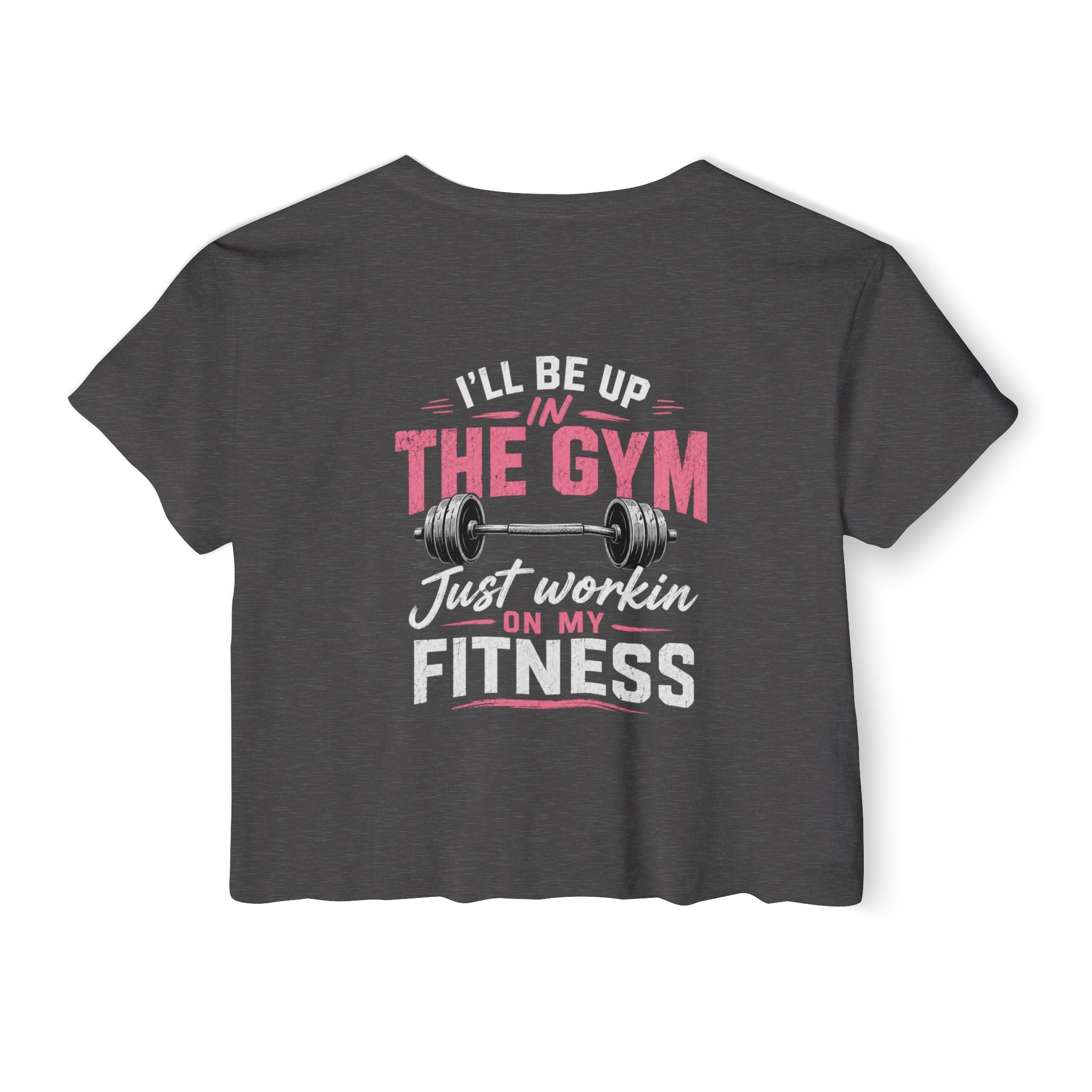 Women's Festival Crop Top — "So Delicious" Front & "I'll Be Up The Gym" Fitness Graphic Crop