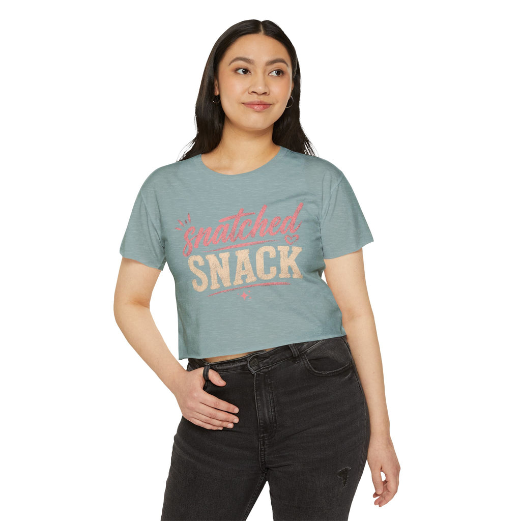 Snatched Snack Crop Top — Women's Festival Graphic Tee