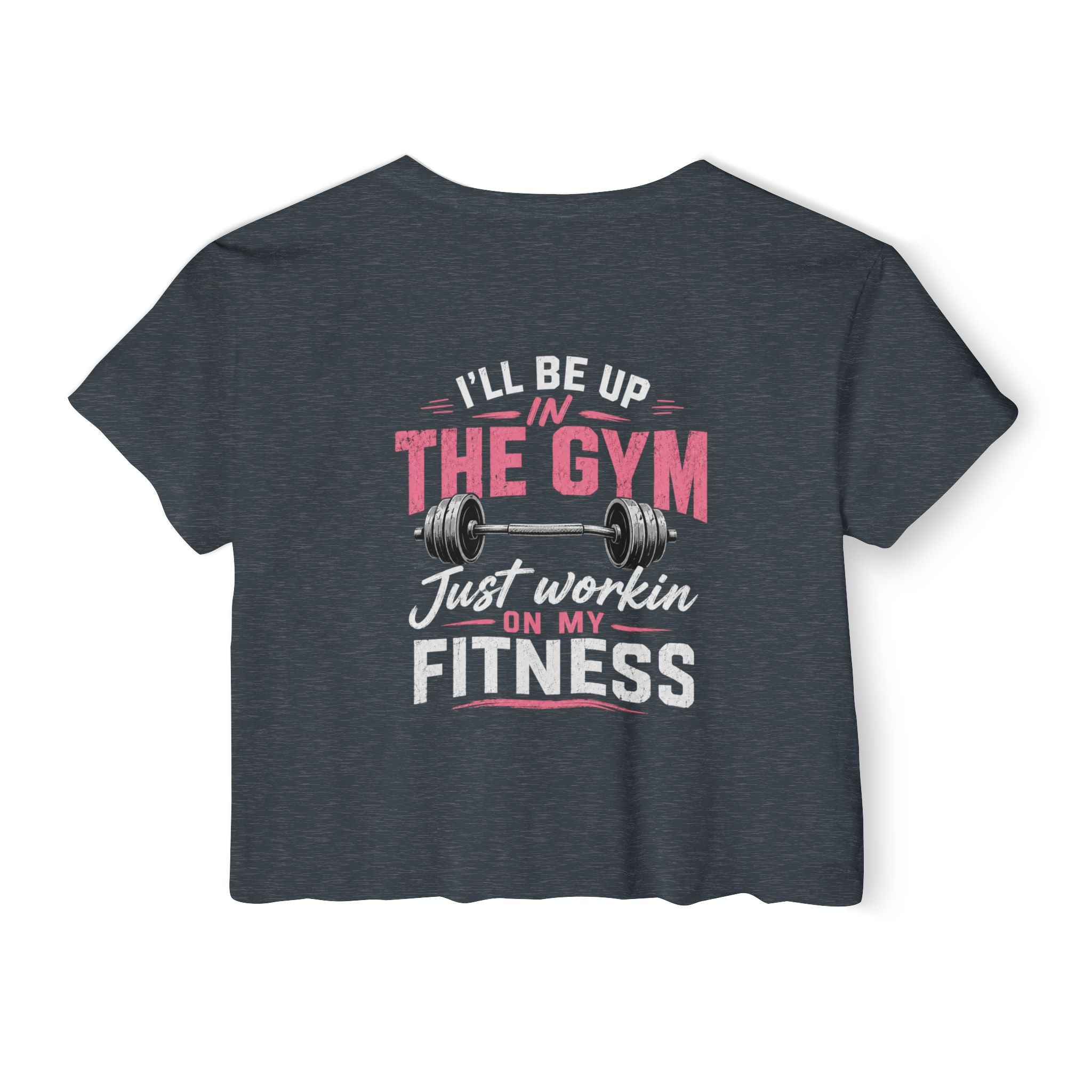Women's Festival Crop Top — "So Delicious" Front & "I'll Be Up The Gym" Fitness Graphic Crop