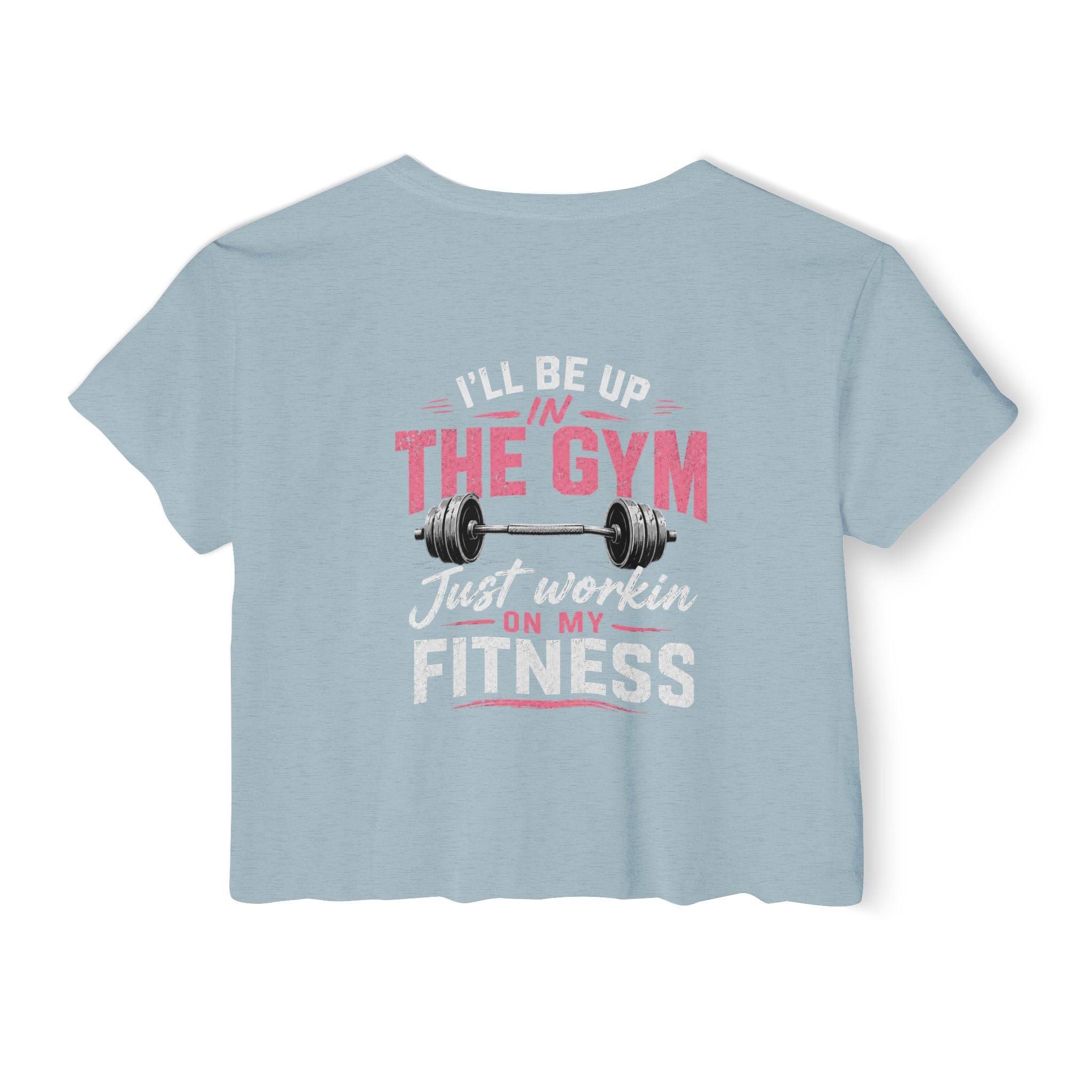 Women's Festival Crop Top — "So Delicious" Front & "I'll Be Up The Gym" Fitness Graphic Crop