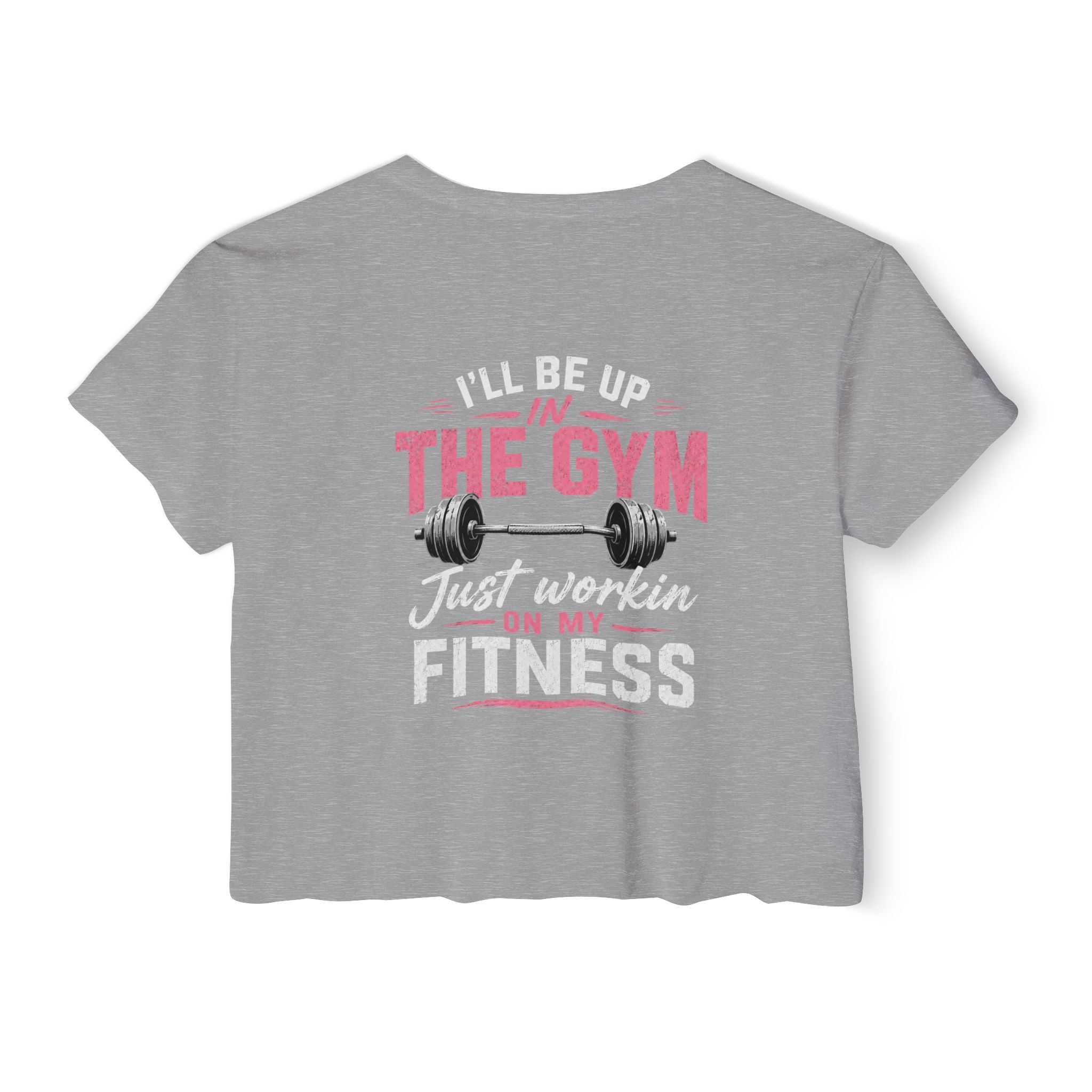 Women's Festival Crop Top — "So Delicious" Front & "I'll Be Up The Gym" Fitness Graphic Crop