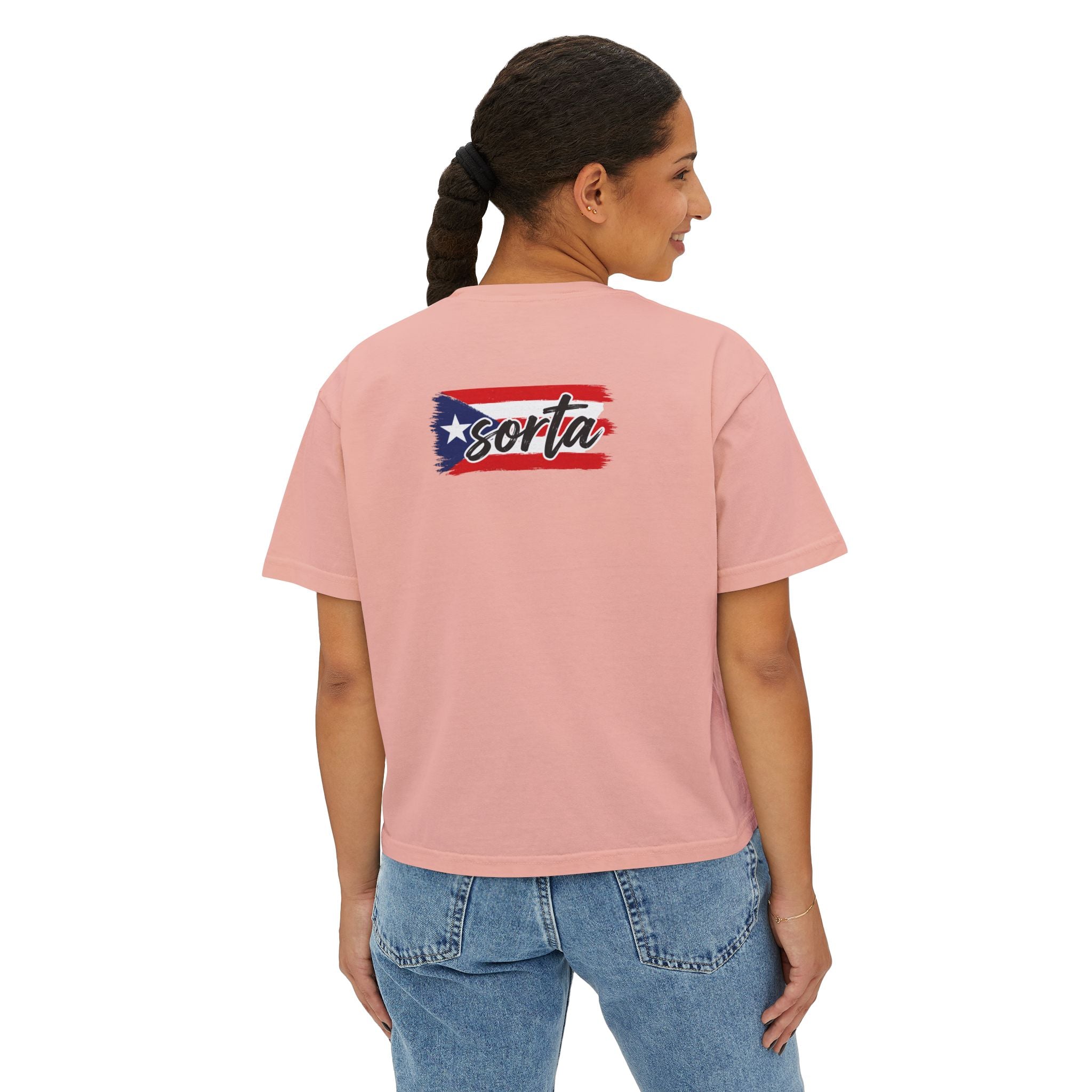 Sorta Rican Boxy Tee — "Sortarican: Puerto Rican but Can't Speak Spanish" Casual Pride T‑Shirt