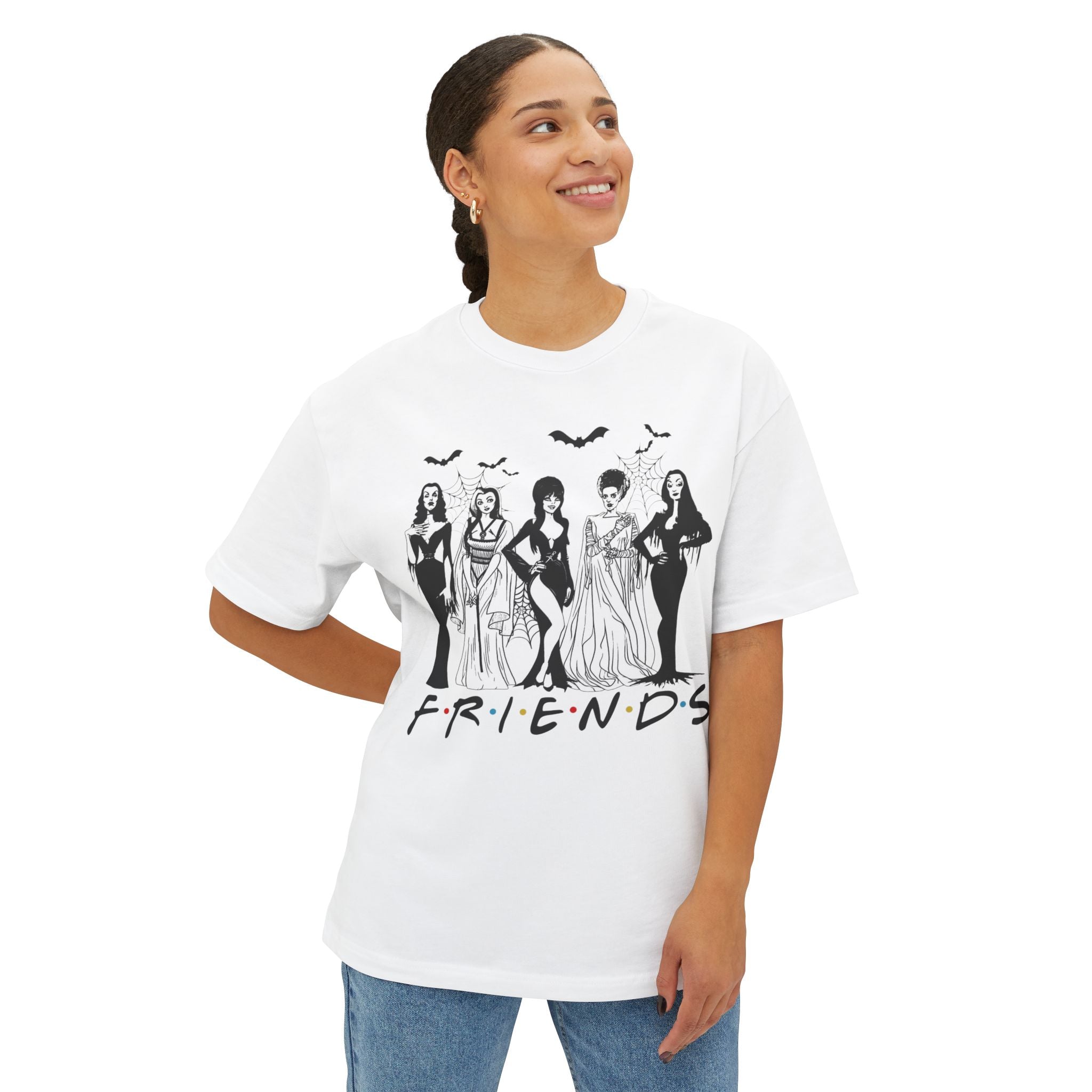 Witchy Friends Graphic Tee — Vintage Halloween Girl Squad T-Shirt