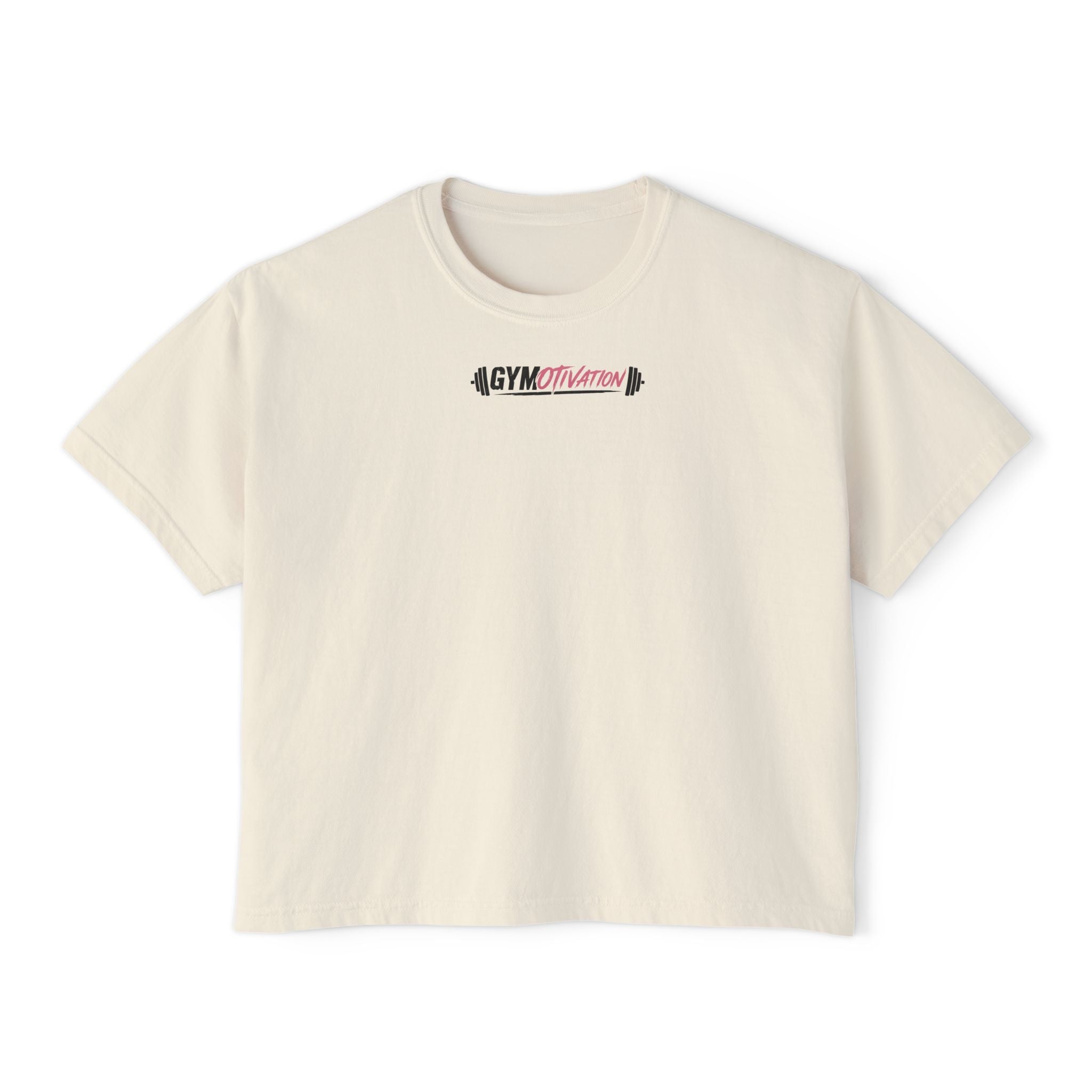 Everyday I'm Musclin' Women's Boxy Tee — Motivational Gym Crop Top (Back: "This is Your Sign — You Got This, Keep Going")