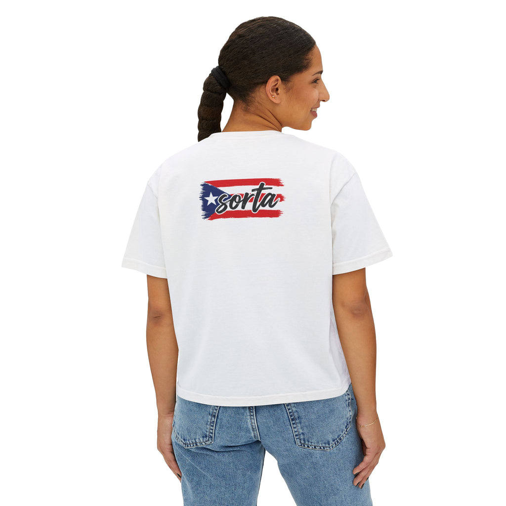 Sorta Rican Boxy Tee — "Sortarican: Puerto Rican but Can't Speak Spanish" Casual Pride T‑Shirt