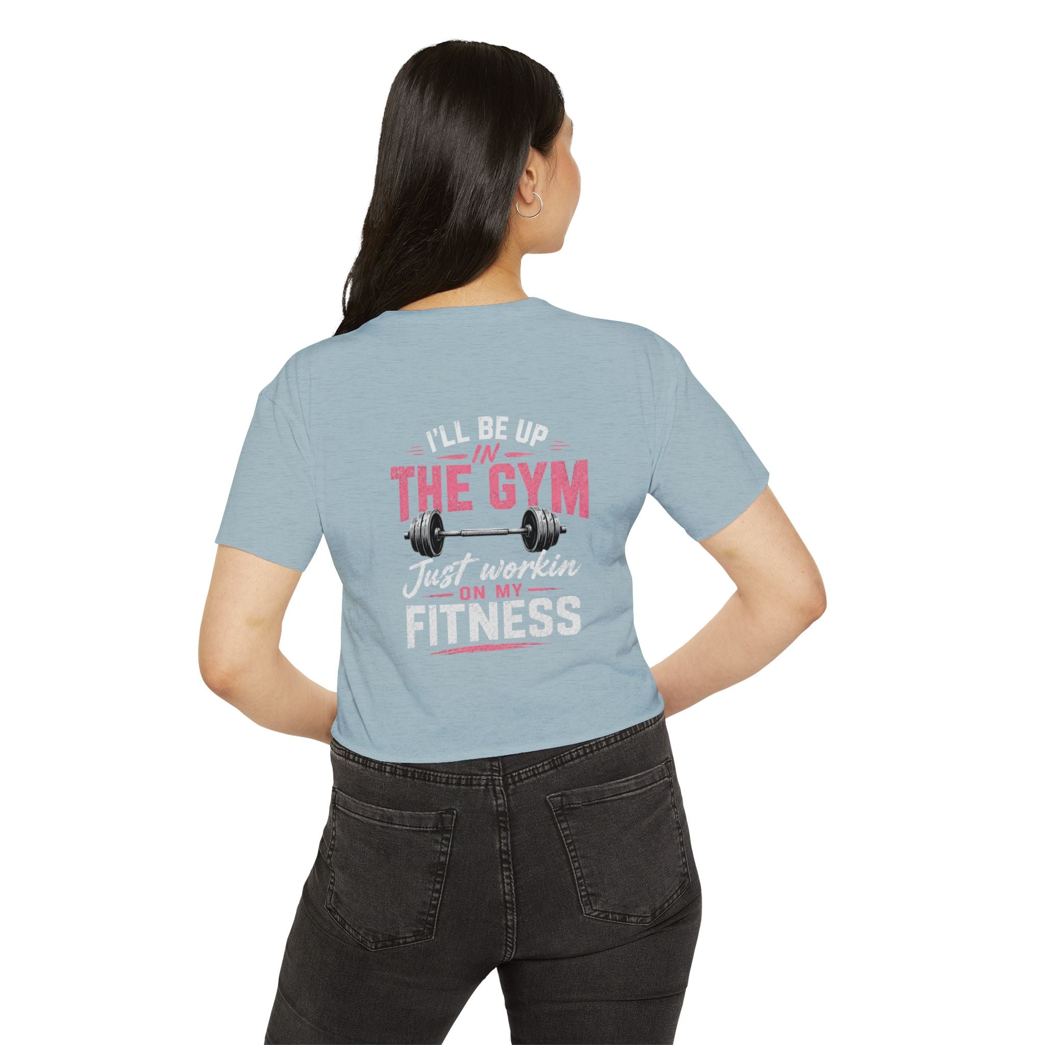 Women's Festival Crop Top — "So Delicious" Front & "I'll Be Up The Gym" Fitness Graphic Crop