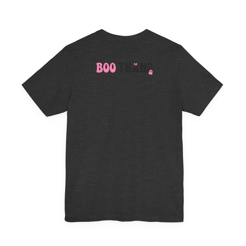 Boo Thang Halloween Tee — Cute Pink Ghost Girls Graphic T-Shirt