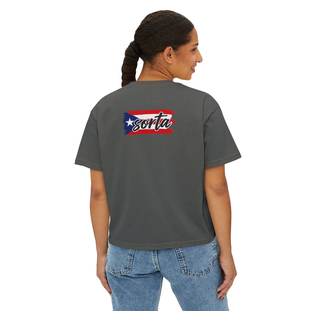 Sorta Rican Boxy Tee — "Sortarican: Puerto Rican but Can't Speak Spanish" Casual Pride T‑Shirt