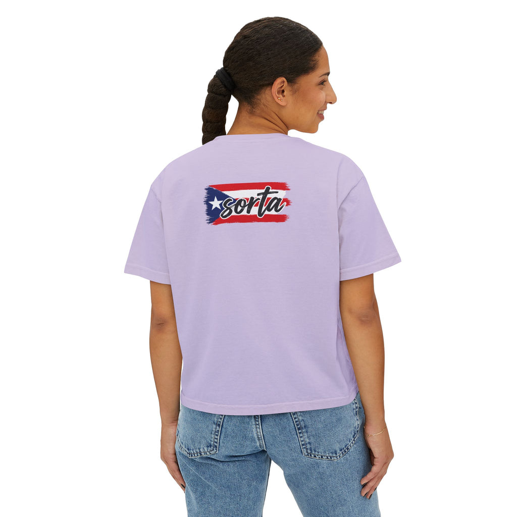Sorta Rican Boxy Tee — "Sortarican: Puerto Rican but Can't Speak Spanish" Casual Pride T‑Shirt