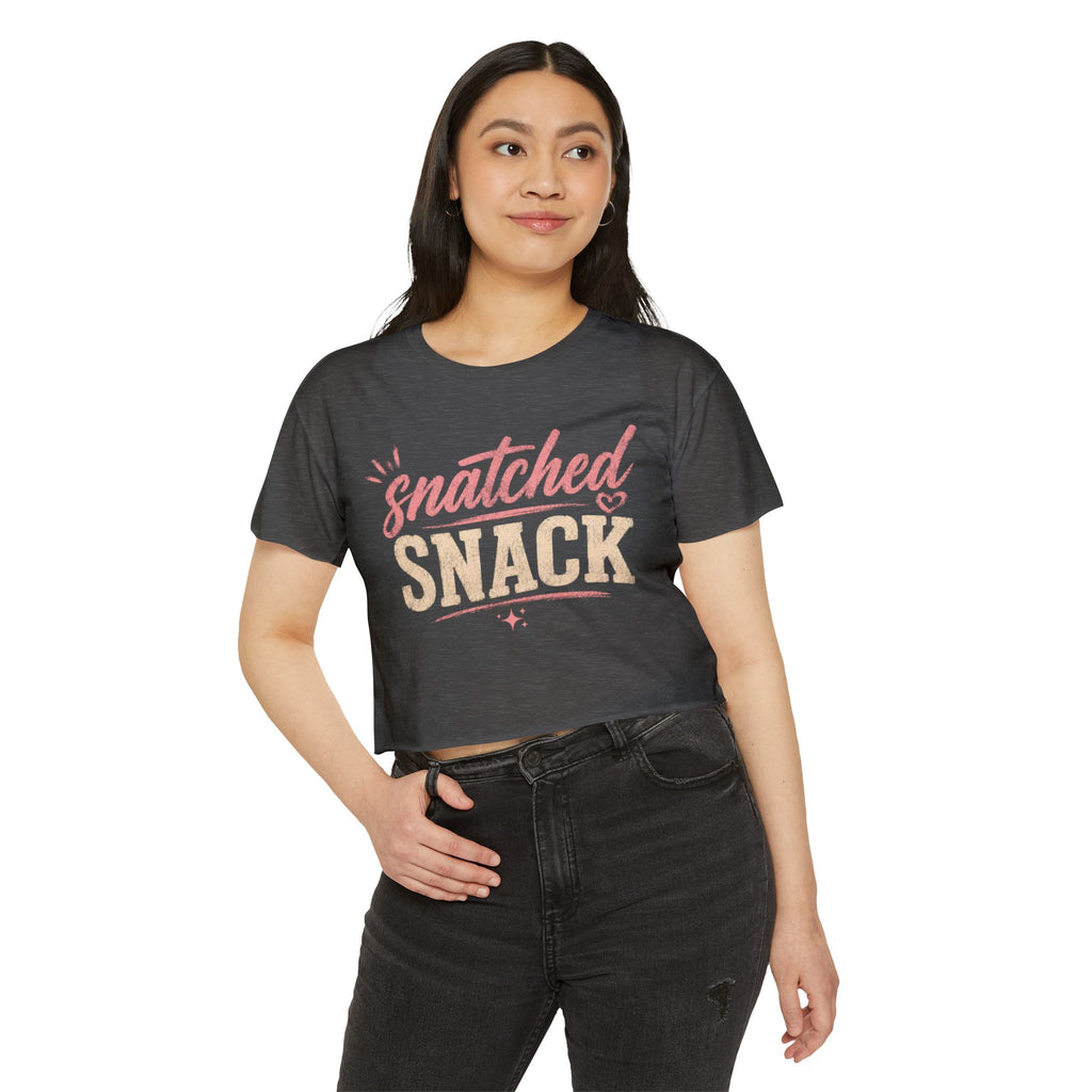 Snatched Snack Crop Top — Women's Festival Graphic Tee