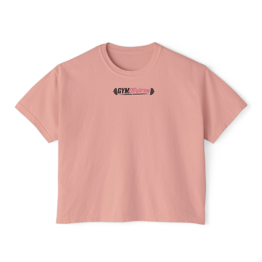 Everyday I'm Musclin' Women's Boxy Tee — Motivational Gym Crop Top (Back: "This is Your Sign — You Got This, Keep Going")