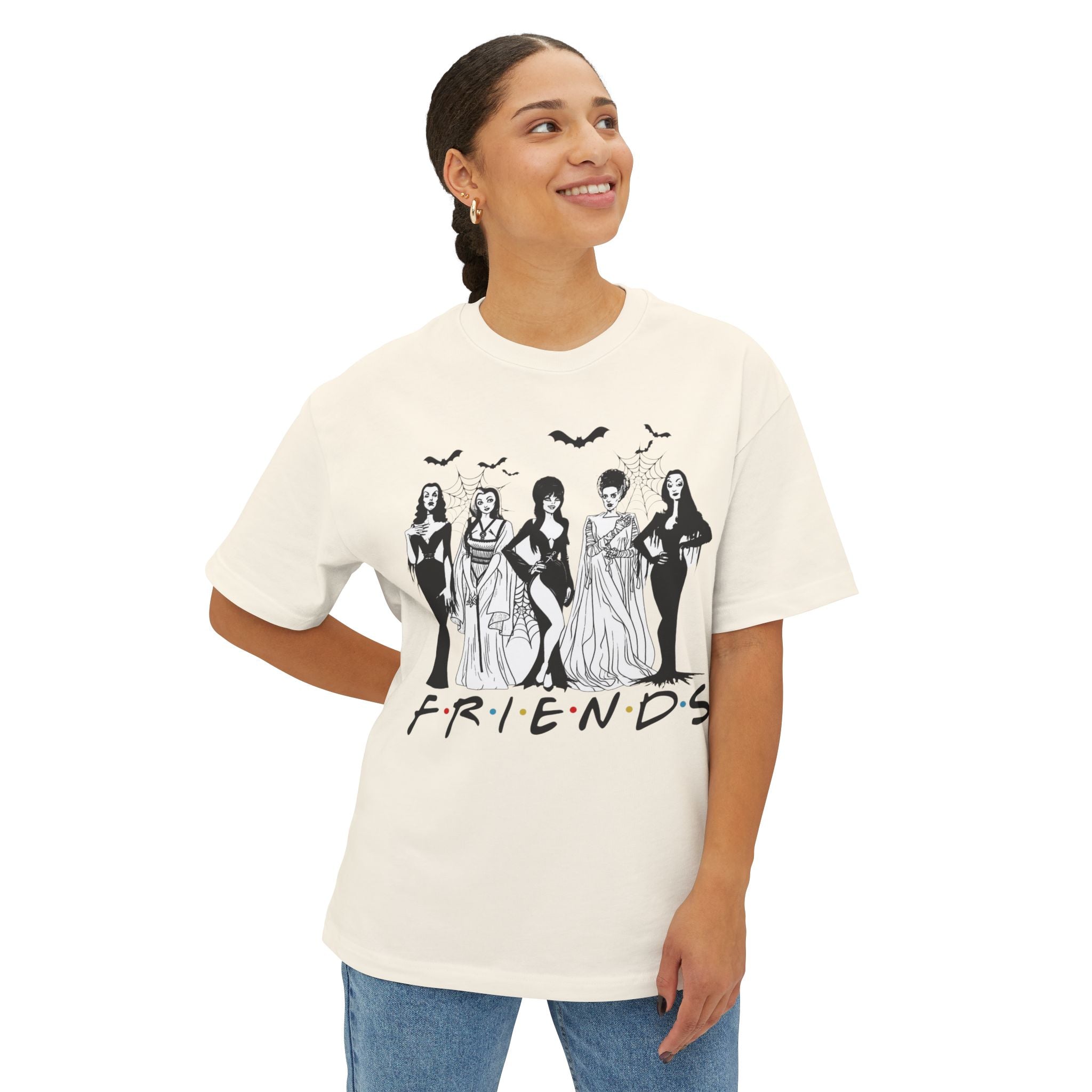 Witchy Friends Graphic Tee — Vintage Halloween Girl Squad T-Shirt