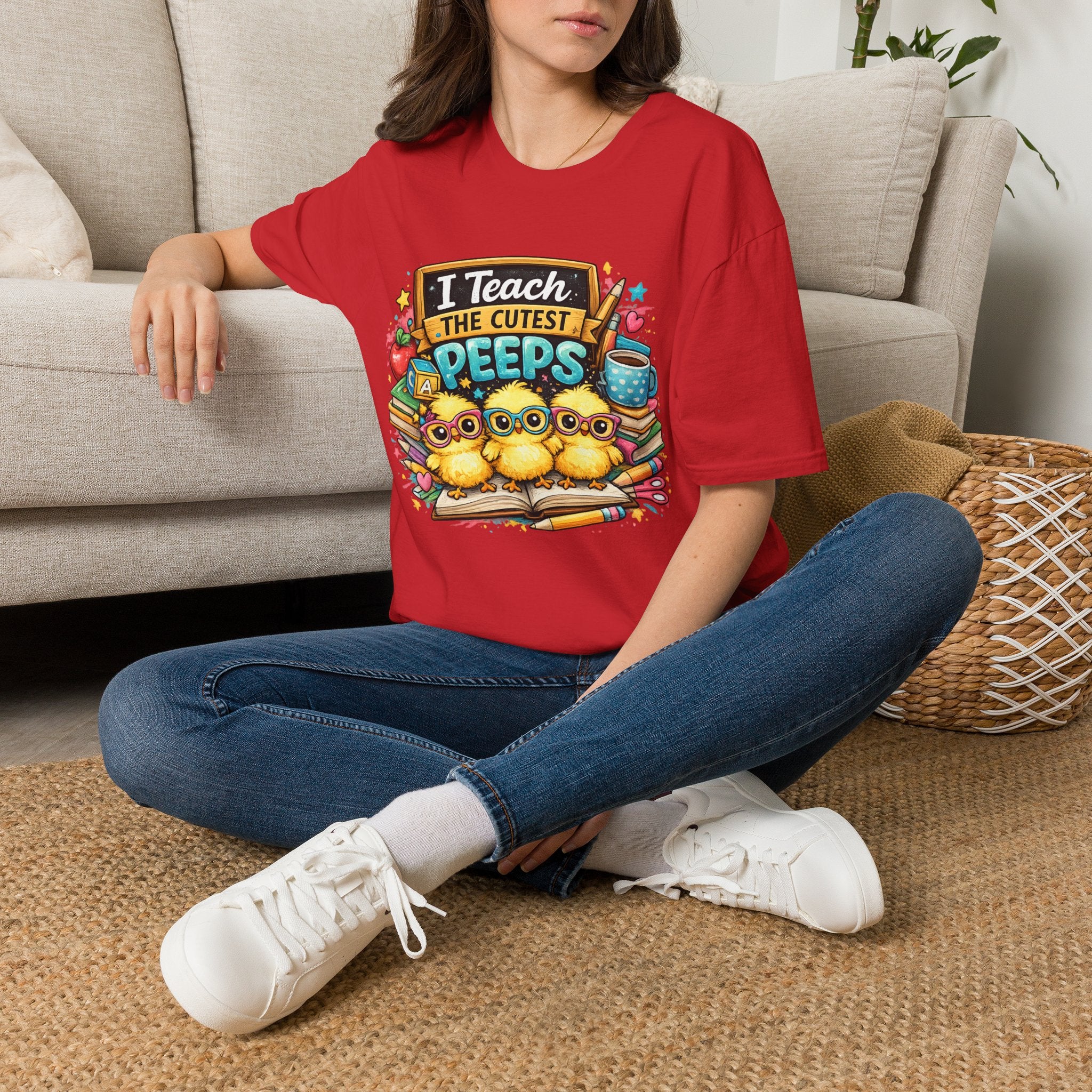 I Teach The Cutest Peeps Teacher T-Shirt — Cute Classroom Gift for Preschool & Elementary Teachers