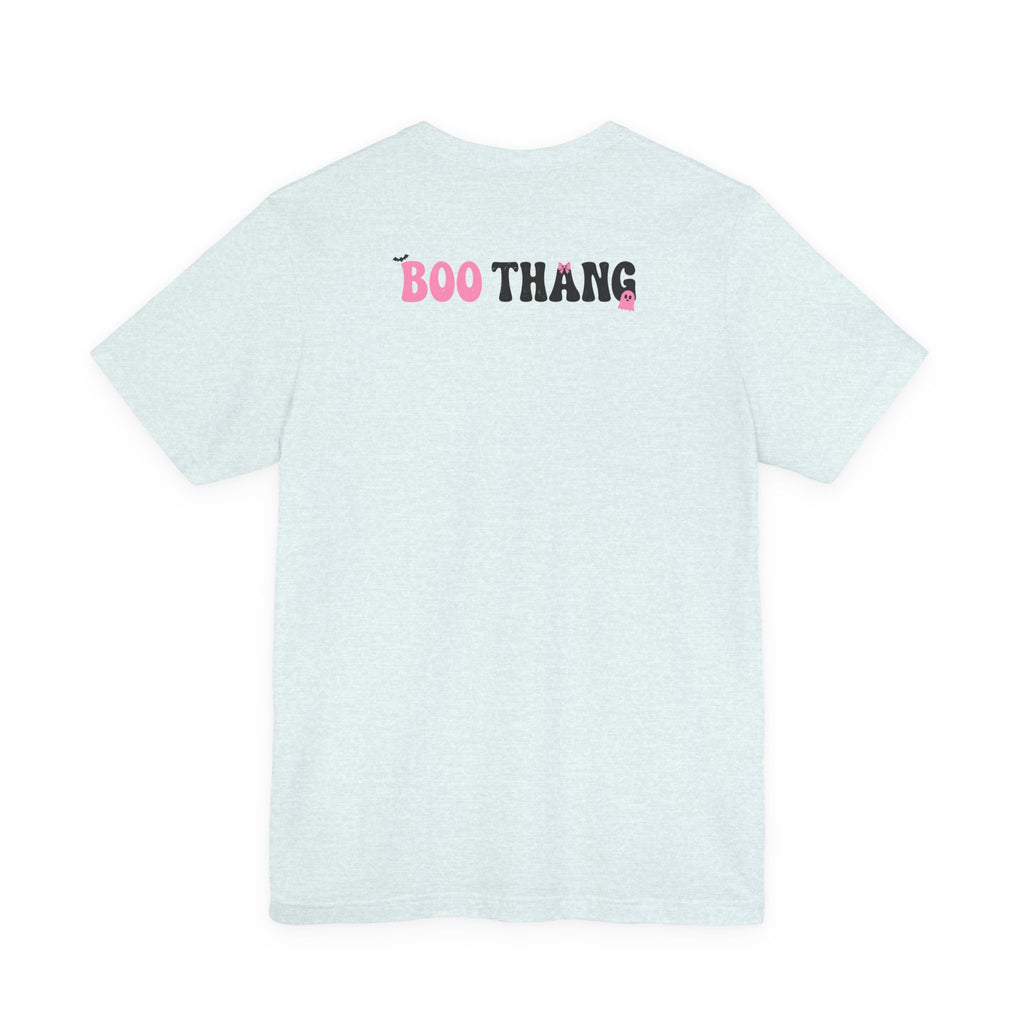 Boo Thang Halloween Tee — Cute Pink Ghost Girls Graphic T-Shirt