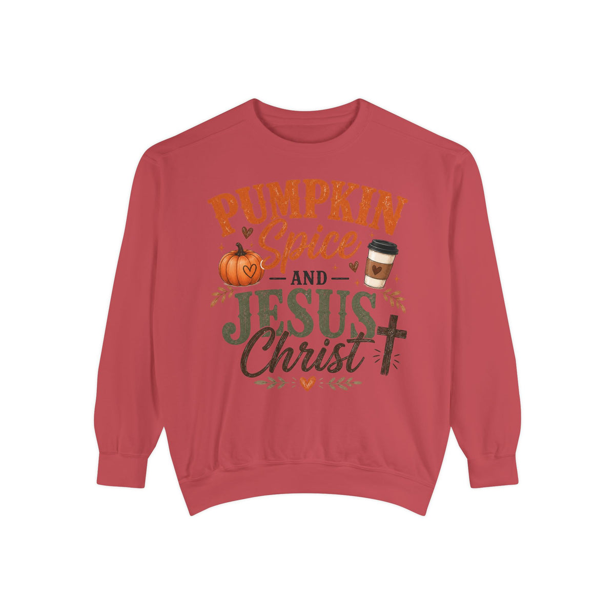 Pumpkin Spice and Jesus Christ Sweatshirt — Fall Christian Comfort Crewneck