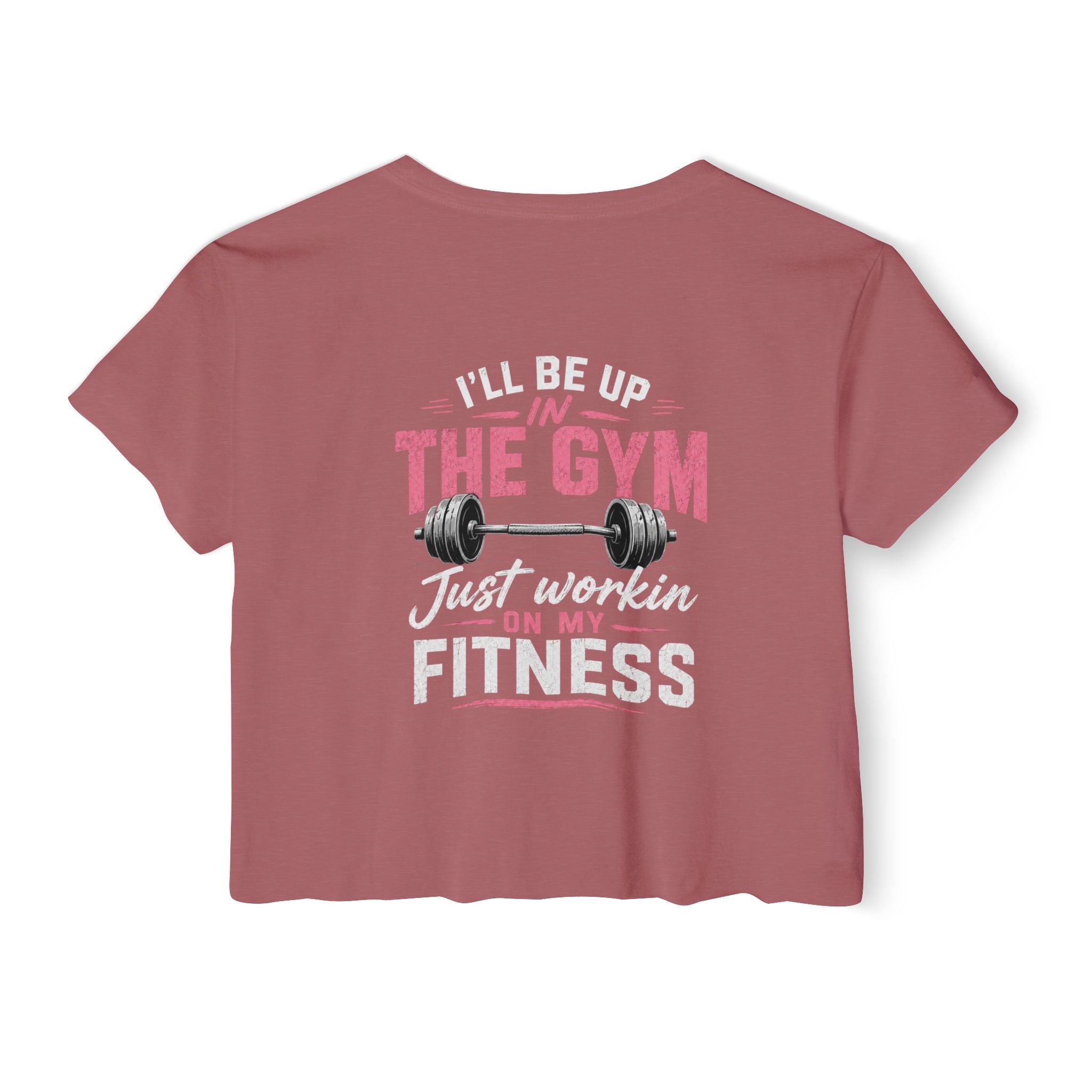 Women's Festival Crop Top — "So Delicious" Front & "I'll Be Up The Gym" Fitness Graphic Crop