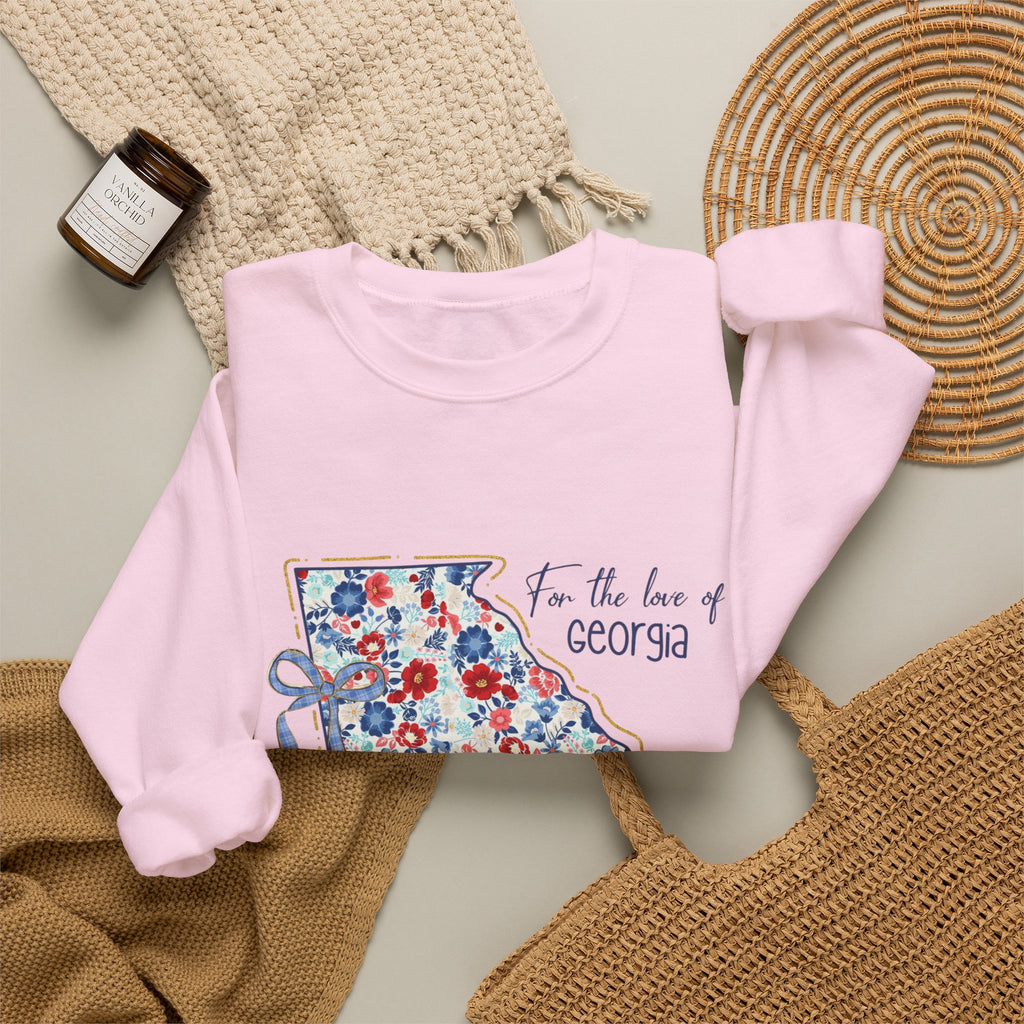 Georgia Floral Crewneck Sweatshirt — "For the Love of Georgia"