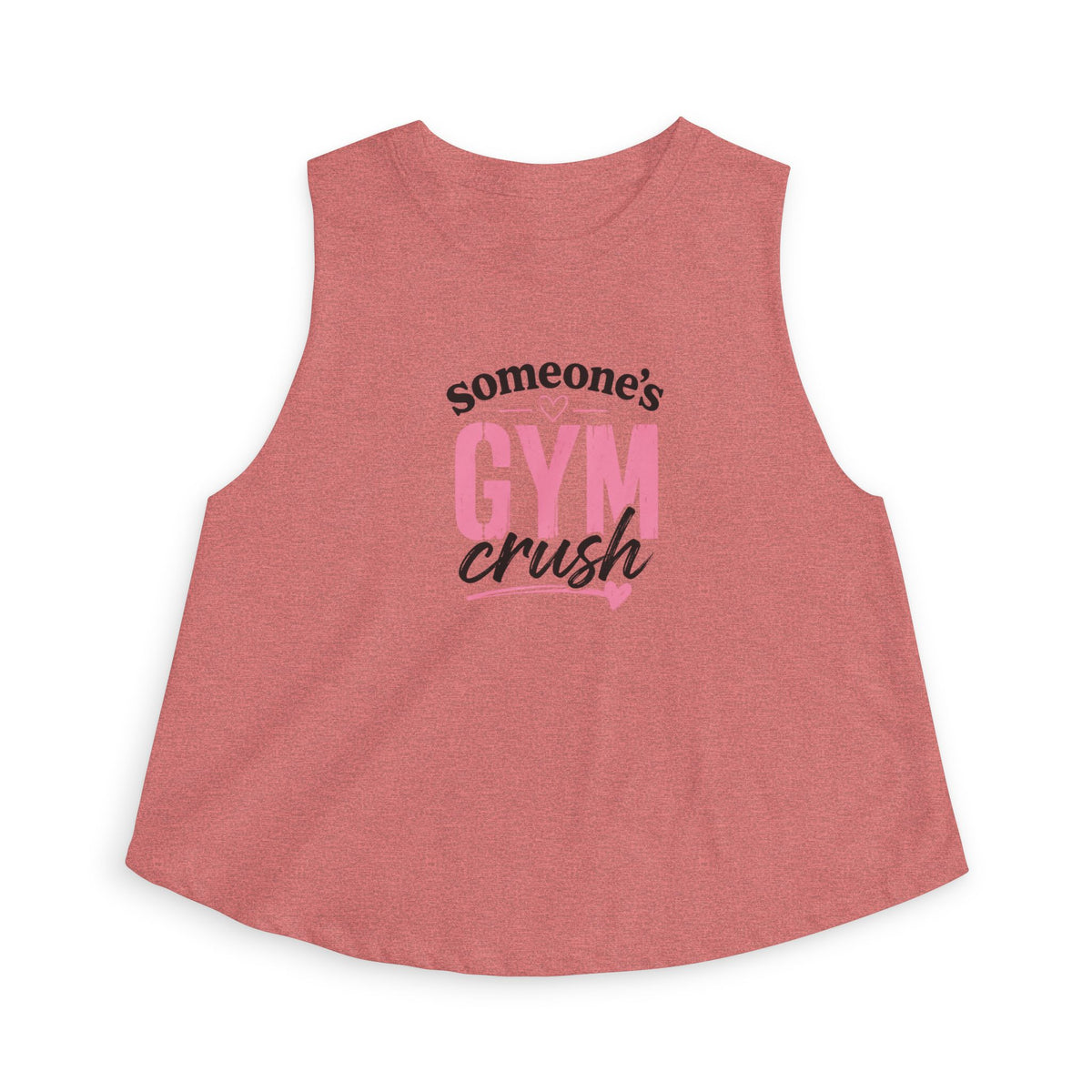 Women's Crop Top — "Someone's Gym Crush" Pink Fitness Muscle Tank