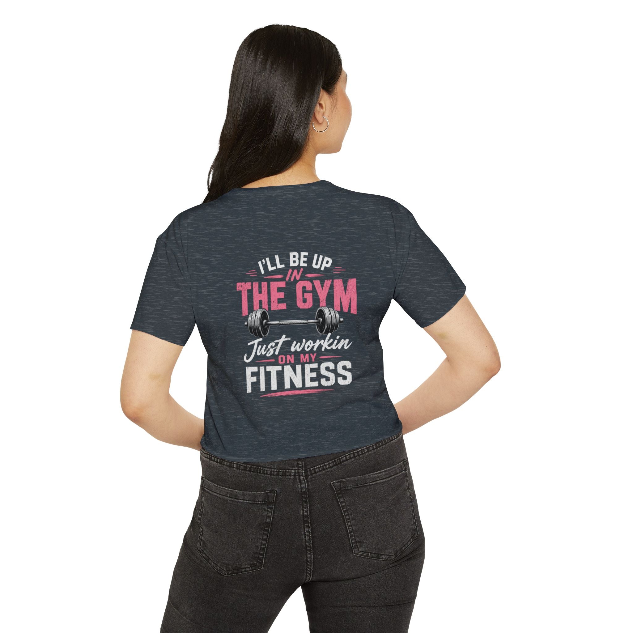 Women's Festival Crop Top — "So Delicious" Front & "I'll Be Up The Gym" Fitness Graphic Crop