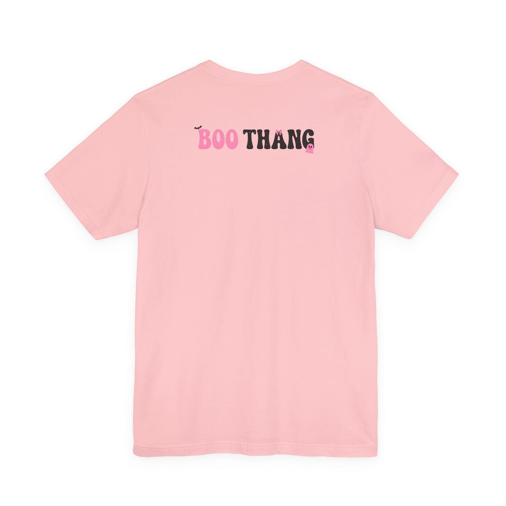 Boo Thang Halloween Tee — Cute Pink Ghost Girls Graphic T-Shirt
