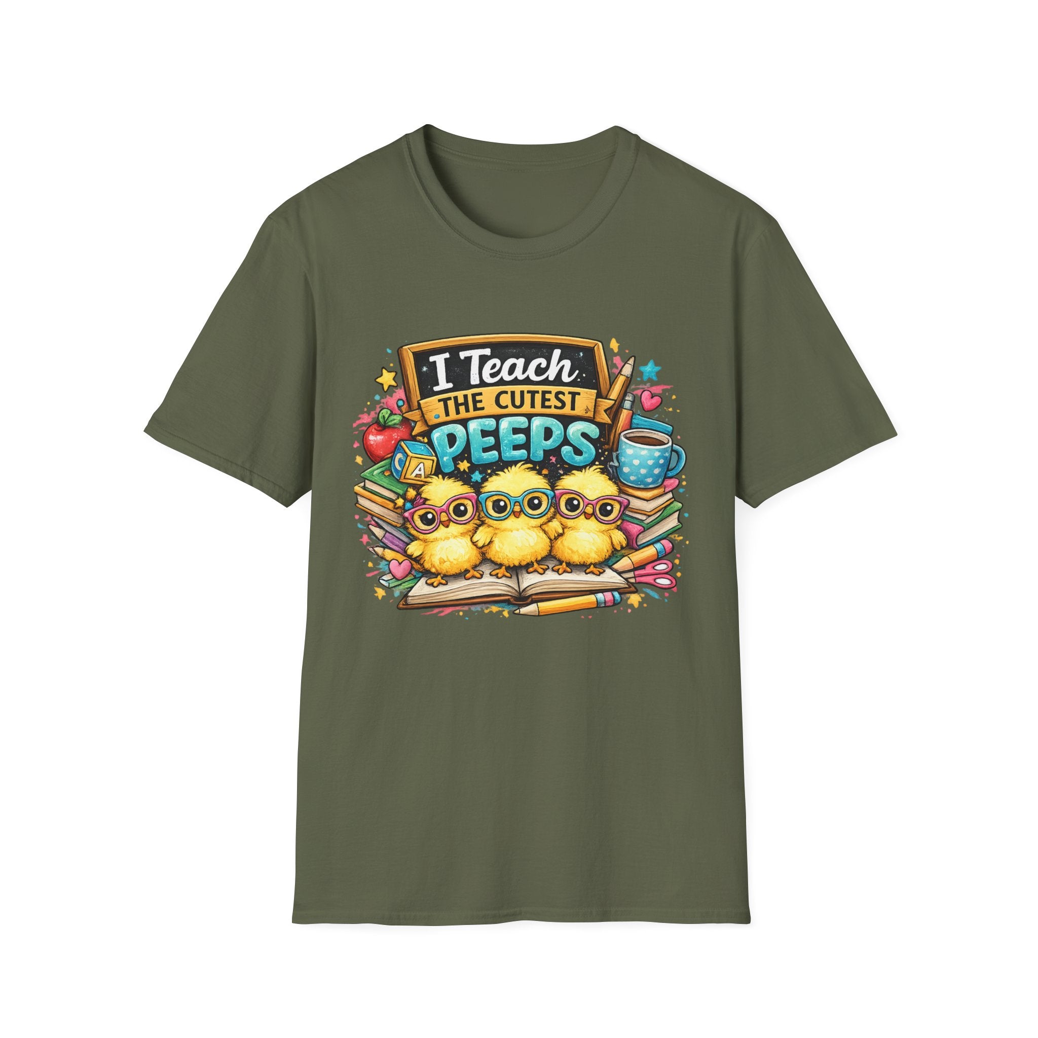I Teach The Cutest Peeps Teacher T-Shirt — Cute Classroom Gift for Preschool & Elementary Teachers