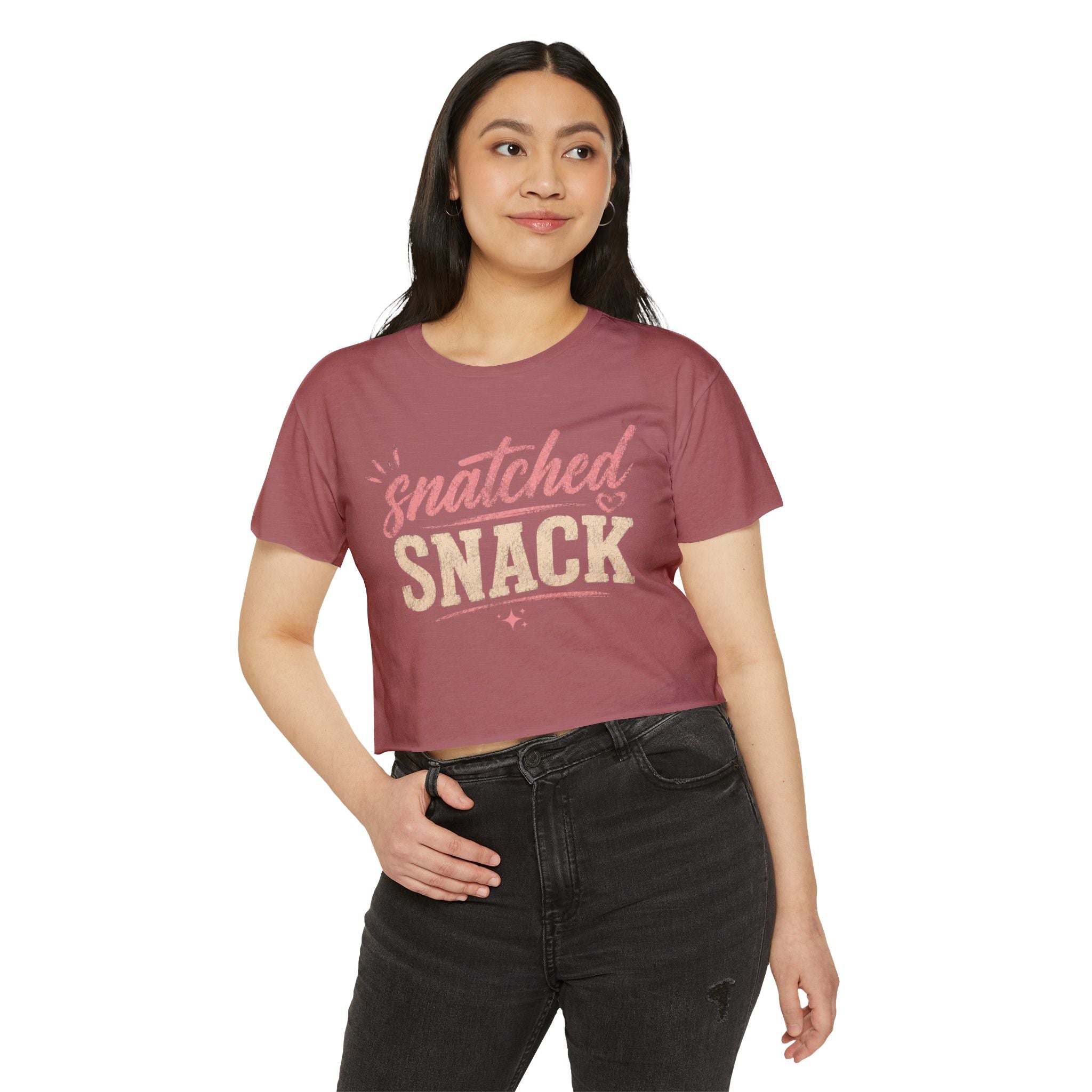 Snatched Snack Crop Top — Women's Festival Graphic Tee