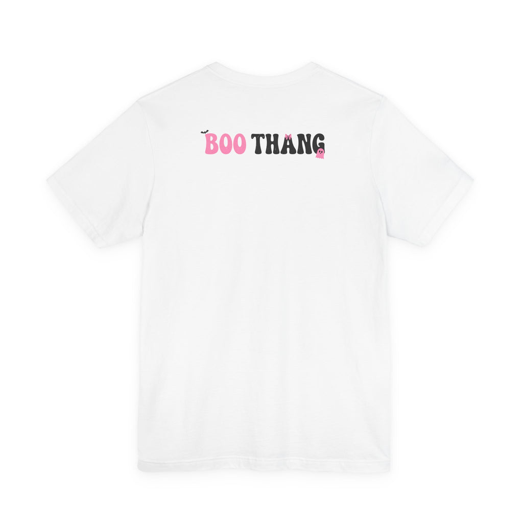 Boo Thang Halloween Tee — Cute Pink Ghost Girls Graphic T-Shirt
